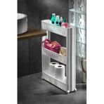 TRENDYBİZİZ Tekerlekli Dikdörtgen 3 Katlı Raf Ünitesi - Banyo Mutfak Düzenleyici Organizer Raf