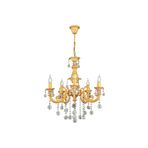 Trendylight Sultan Sarı 5 Kollu Kristal Taşlı Avize