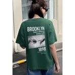 Trendypassion 1898 Brooklyn Baskılı T-Shirt - XXL - Yeşil