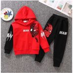 Trendypassion Baskılı Erkek Çocuk Eşofman Takımı Kırmızı Pamuk Slim Fit Özellikli - 7 - 8 Yaş
