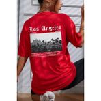 Trendypassion Los Angles Tasarım T-Shirt - Kırmızı