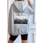 Trendypassion Unisex Los Angles Baskılı Sweatshirt - S-M - Gri