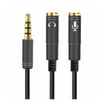 Trendypazar 1 Erkek 2 Dişi 3.5 mm Kulaklık ve Mikrofon Ayırıcı Çoklayıcı Aux Kablo
