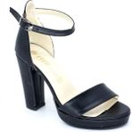 Trendyshoes 032945 Bayan 10 Cm.topuklu Tek Bant Platform Ayakkabı - Siyah