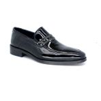 Trendyshoes Oskar 1921 Erkek Neolit Taban Deri Klasık Ayakkabı - Siyah - Rugan