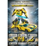TRENDZONE Oyuncak Metal Gövdeli Robota Dönüşen Transformers Bumblebee Araba 20 cm
