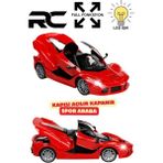 Trendzone Uzaktan Kumandalı Full Fonksiyon Şarjlı Işıklı Kapı Bagajı Açılır Kapanır Rc Ferrari Spor Araba - Kırmızı - Siyah