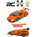 Trendzone Uzaktan Kumandalı Full Fonksiyon Şarjlı Işıklı Kapı Bagajı Açılır Kapanır Rc Lamborghini Spor Araba - Turuncu