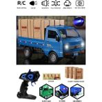 Trendzone Uzaktan Kumandalı Full Fonksiyon Şarjlı LED Işıklı Buhar Atan Rc Pickup Kamyonet Yük Taşıma Arabası 22CM - Mavi