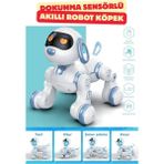 Trendzone Uzaktan Kumandalı Şarjlı Işıklı Müzikli Dokunma Sensörlü Interaktif Akıllı Robot Köpek - Beyaz