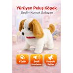 TRENDZONE Yürüyen Sesli Peluş Köpek Oyuncak – Miyavlayan Kuyruk Sallayan İnteraktif Peluş Köpek