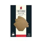 Trescol Kahve Filtresi, Naturel Kağıt, 4 Numara, Büyük Boy, 100'lü Paket