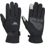 Trespass Contact Unisex Siyah Eldiven Standart Kalıp Su Geçirmez Yumuşak Kumaş XL Beden