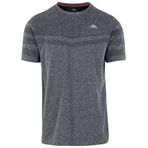 Trespass Mens Chenab Tp75 Active Top Erkek Kisa Kollu Tisort Siyah