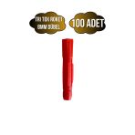 Tri Tox Roket Kırmızı 8Mm Dübel Beton Tuğla Briket Dubeli(8Mm)(Kırmızı)(Roket) Kırmızı 8Mm Kırmızı - 100 Adet