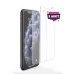 Tria Apple Iphone 11 / Xr Uyumlu Kamera Açık 2 Adet Kırılmaz Temperli Şeffaf Ekran Koruyucu Telefon Camı