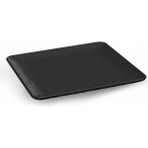 Tria Kırılmaz Rölyefli Kare Servis Tabak 12 Adet 26X26 cm - Siyah TR349B - 26 x 26 cm