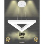 Trian (Beyaz Kasa, Sarı Işık) Ledli Modern Sarkıt Linear LED Avize Salon Mutfak Oturma Odası Yatak Odası Antre Hol LED