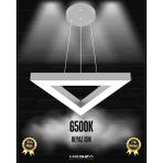 Trian (Gri Kasa, Beyaz Işık) Ledli Modern Sarkıt Linear LED Avize Salon Mutfak Oturma Odası Yatak Odası Antre Hol LED