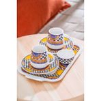 Trianna 2 Kişilik Tepsili Kahve Fincan Takımı - 100 ml - Renkli