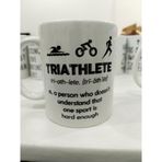 Triathlete Kupa - Sözlük Tanımlı Sporcu Seramik Bardak Demir Adam Hediyesi 325ml