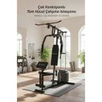 Triathlon Piranha T-221 Çok Fonksiyonlu Çalışma İstasyonu 45 kg Ağırlık Plakası ile Kardiyo Güç ve Esneme