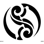Tribal Daire Yapışkanlı Stencil Süsleme Ve Boyama Kalıbı