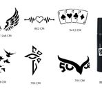 Tribal Kanat Şansı Spray Tattoo Geçici Sprey Dövme Seti