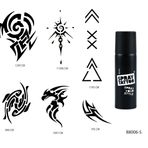Tribal Modeller Spray Tattoo Geçici Sprey Dövme Seti