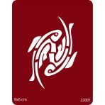 Tribal Sarmal Balık Yapışkanlı Stencil Süsleme Ve Boyama Kalıbı Şablon