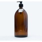 Trichi Design 1000ML Amber Kahverengi Cam Sıvı Sabunluk TRCH-523 - 250 mm x 96 mm