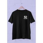 Trick or Treat New York Yankees Arma Baskılı Bisiklet Yaka Erkek Tişört - XXL - Siyah