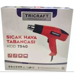 Tricraft 2 Kademe Anahtarlı Sıcak Hava Tabancası 2000W