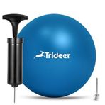 Trideer Mini Pilates Ball küçük jimnastik topu dahil, şişirme Roehrchens, fitness, rehabilitasyon için, çalıştırmak ve Coordination Erkek Kadın çocuk, güncel moda renkler: mavi, turkuaz, mor 25cm Mavi