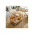 Tridihome Atlantik Çam&Atlas Çam Modern İki Katlı Orta Sehpa Raflı Kolay Kurulum Şık Kullanışlı