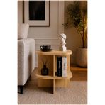 tridihome Modern Dayanıklı Yan Sehpa 2 Raflı Komodin C Sehpa Dekoratif Salon Sehpası 45*45*50cm