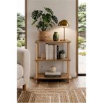 tridihome Modern Minimalist 3 Raflı Kitaplık Ahşap Ayaklı Çok Amaçlı Dekoratif Salon Ofis Düzenleyici Raf - Atlantik Çam