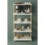 tridihome Modern Mutfak Rafı Kahve Köşesi Standı Çok Amaçlı 4 Katlı Organizer - Beyaz