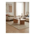 tridihome Modern Oval Orta Sehpa Minimal Ahşap Salon Sehpası Şık Tasarım