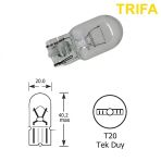 Trifa T20 Dipsiz Park Ampulü Tek Duy 1 Adet Sarı