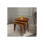 Trihome Modern Masif Huş 3’lü Zigon Sehpa Takımı – Dayanıklı & Şık Tasarım - Minimal Modern Dekor Seti