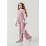 Triko Süveterli Pantolonlu Kız Çocuk Takım - Pembe - 8 - 9 Yaş