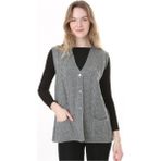 Triko Yün Yelek - Füme - 3XL