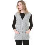 Triko Yün Yelek - Gri - 3XL