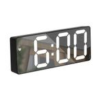 Triline Aynalı Led Dijital Masa Saati Termometre Alarm Takvimli/adpt Siyah