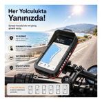 Triline Bisiklet Motosiklet Gidon Telefon Tutucu Çanta Dokunmatik Ekranlı Montaj Aparatı Su Geçirmez