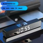 Triline Bluetooth Hoparlör Şarjlı Yatay Ses Sistemi Led Ekran Fm Çalar Saat Sıcaklık Pc Usb Aux Tf Kart