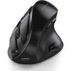 Triline Bluetooth+2.4g Kablosuz Dikey Ergonomik Şarj Edilebilir Sessiz Mouse - Siyah