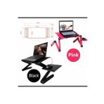 Triline Fonksiyonel Portatif Katlanabilir Siyah Mouse Padli Çift Fanlı Laptop Sehpası