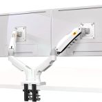 Triline Nb F160 Beyaz 17-27" Çift Kol Monitör Tutucu 2-9 Kg Amostisörlü Vesa Monitör Standı